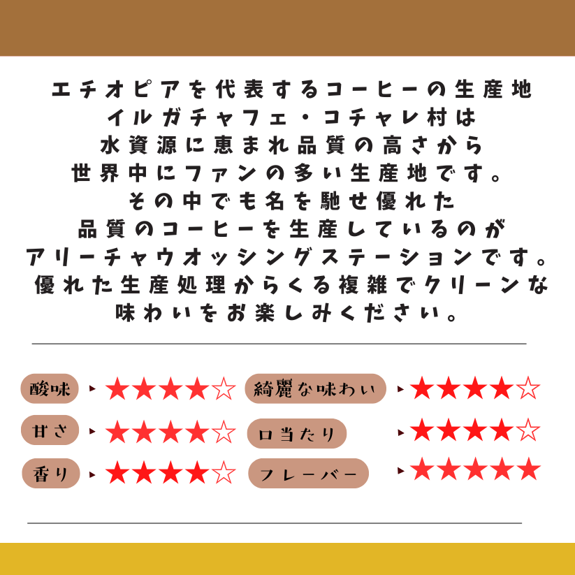 エチオピア アリーチャ ウォッシュド G-1