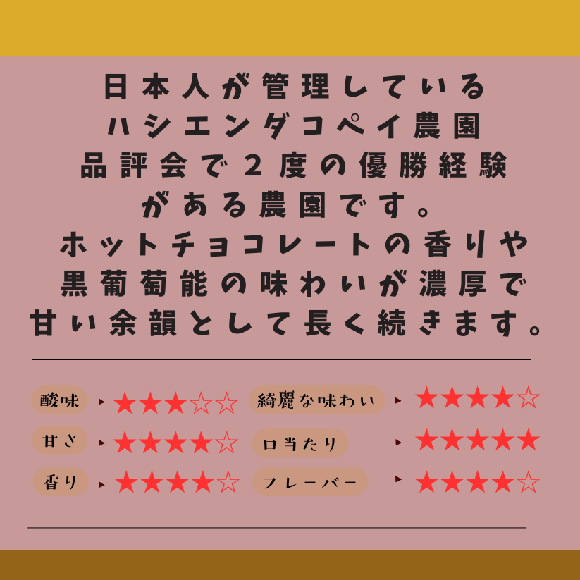 コスタリカ ハシエンダコペイ