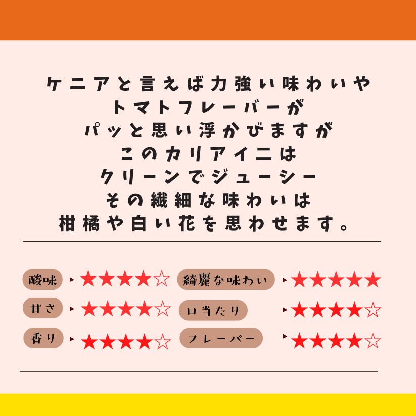 ケニア　カリアイニ　ムランガAA　フリーウォッシュド